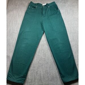 Vintage Palmettos‎ Women's Green Jeans Size 9 High Rise Button Fly Straight Leg
